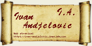 Ivan Anđelović vizit kartica